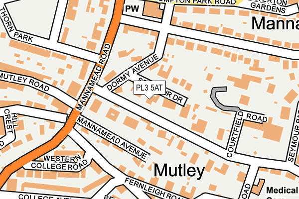 PL3 5AT map - OS OpenMap – Local (Ordnance Survey)