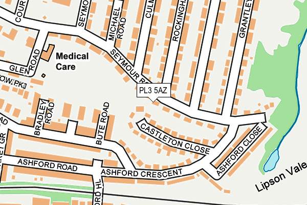 PL3 5AZ map - OS OpenMap – Local (Ordnance Survey)