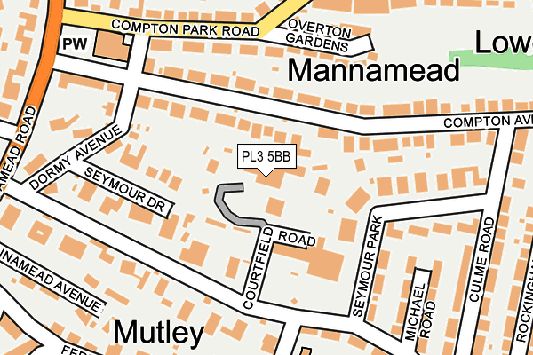 PL3 5BB map - OS OpenMap – Local (Ordnance Survey)