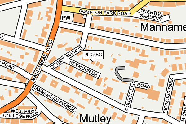 PL3 5BG map - OS OpenMap – Local (Ordnance Survey)