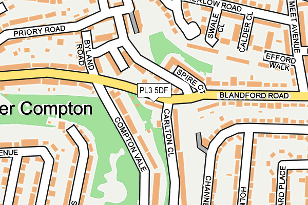 PL3 5DF map - OS OpenMap – Local (Ordnance Survey)