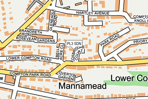 PL3 5DN map - OS OpenMap – Local (Ordnance Survey)