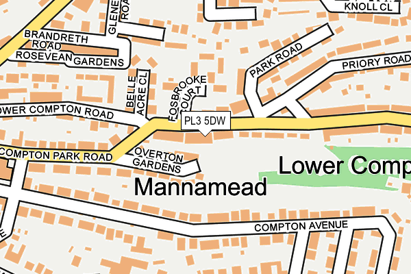 PL3 5DW map - OS OpenMap – Local (Ordnance Survey)