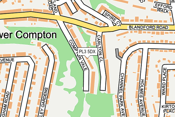 PL3 5DX map - OS OpenMap – Local (Ordnance Survey)
