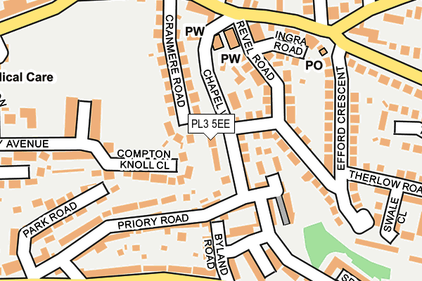 PL3 5EE map - OS OpenMap – Local (Ordnance Survey)