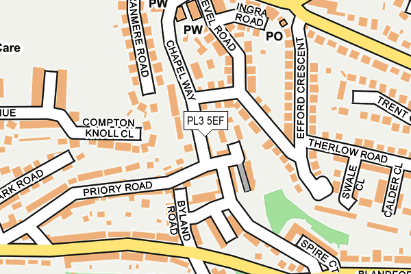 PL3 5EF map - OS OpenMap – Local (Ordnance Survey)