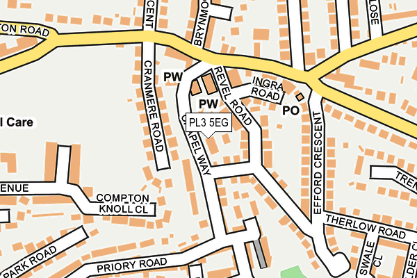 PL3 5EG map - OS OpenMap – Local (Ordnance Survey)