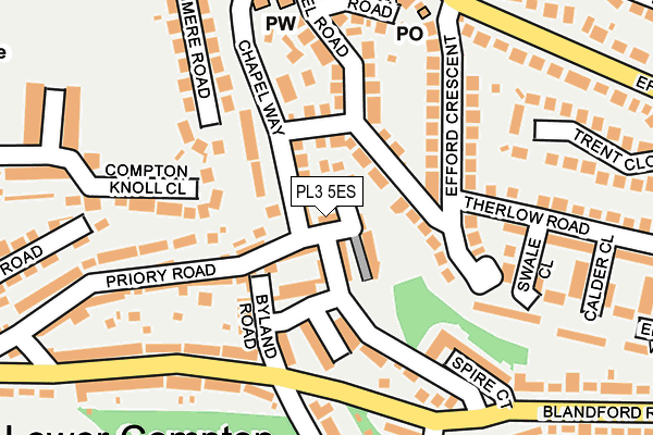 PL3 5ES map - OS OpenMap – Local (Ordnance Survey)