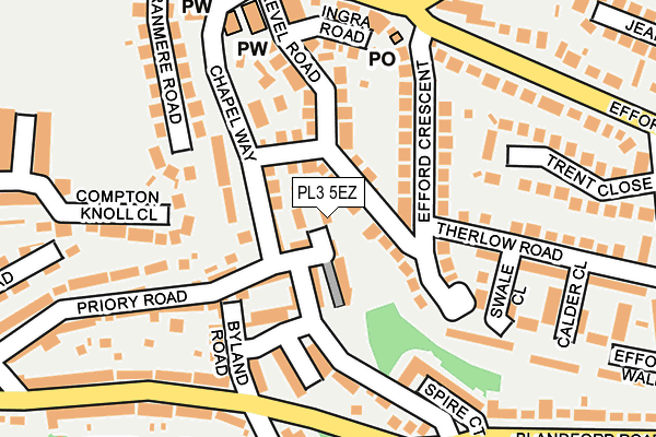 PL3 5EZ map - OS OpenMap – Local (Ordnance Survey)