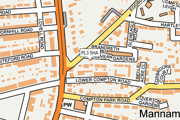 PL3 5HA map - OS OpenMap – Local (Ordnance Survey)
