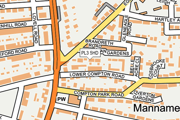 PL3 5HD map - OS OpenMap – Local (Ordnance Survey)