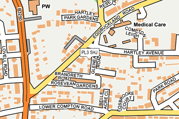 PL3 5HJ map - OS OpenMap – Local (Ordnance Survey)