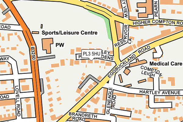 PL3 5HU map - OS OpenMap – Local (Ordnance Survey)
