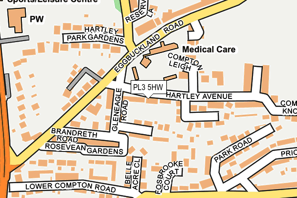 PL3 5HW map - OS OpenMap – Local (Ordnance Survey)