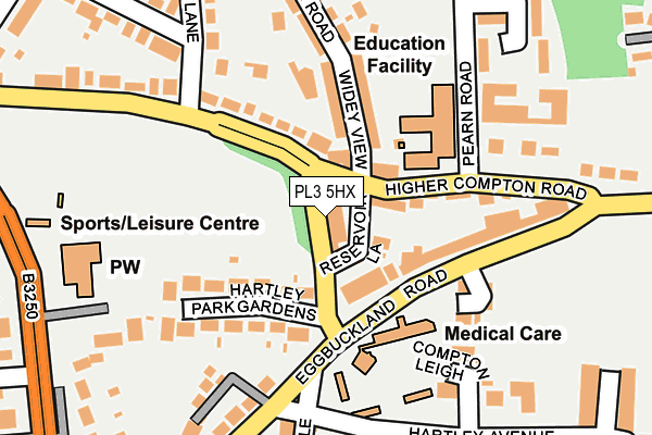 PL3 5HX map - OS OpenMap – Local (Ordnance Survey)