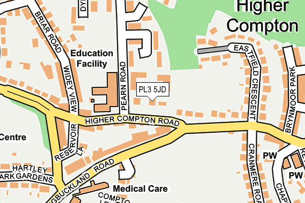 PL3 5JD map - OS OpenMap – Local (Ordnance Survey)