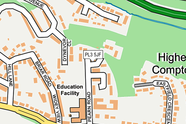 PL3 5JF map - OS OpenMap – Local (Ordnance Survey)