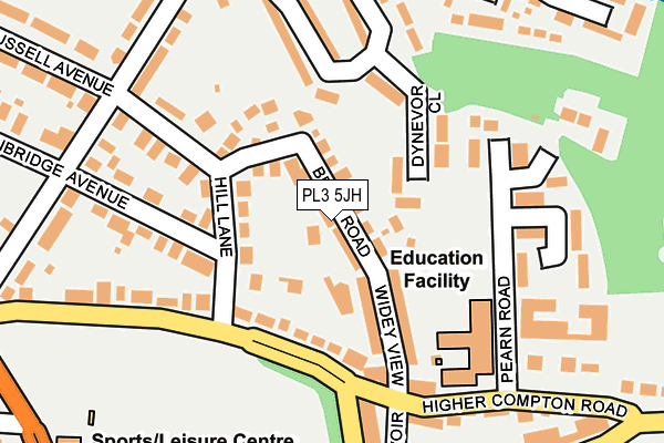 PL3 5JH map - OS OpenMap – Local (Ordnance Survey)