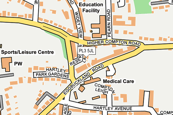 PL3 5JL map - OS OpenMap – Local (Ordnance Survey)