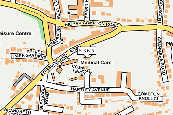 PL3 5JN map - OS OpenMap – Local (Ordnance Survey)