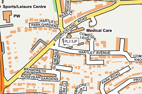 PL3 5JP map - OS OpenMap – Local (Ordnance Survey)
