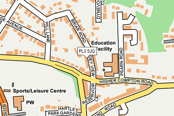 PL3 5JQ map - OS OpenMap – Local (Ordnance Survey)