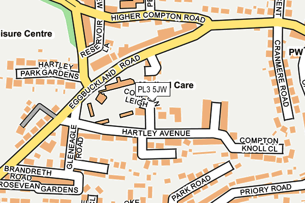 PL3 5JW map - OS OpenMap – Local (Ordnance Survey)