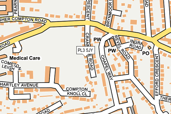 PL3 5JY map - OS OpenMap – Local (Ordnance Survey)