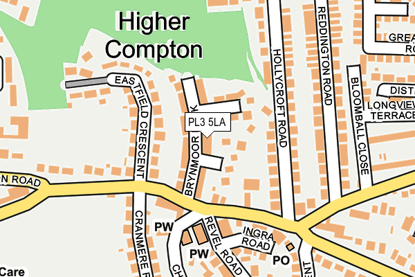 PL3 5LA map - OS OpenMap – Local (Ordnance Survey)