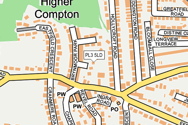 PL3 5LD map - OS OpenMap – Local (Ordnance Survey)