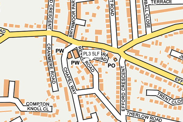 PL3 5LF map - OS OpenMap – Local (Ordnance Survey)