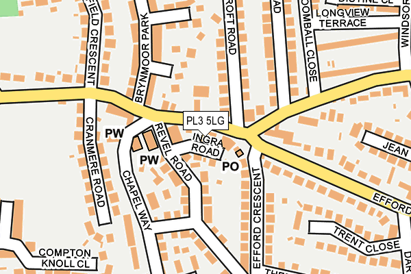 PL3 5LG map - OS OpenMap – Local (Ordnance Survey)