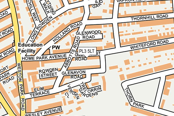 PL3 5LT map - OS OpenMap – Local (Ordnance Survey)