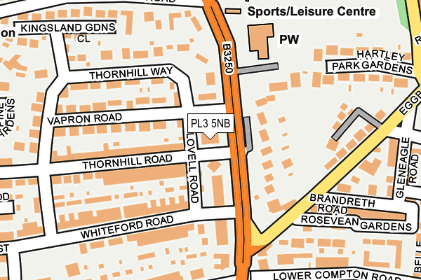 PL3 5NB map - OS OpenMap – Local (Ordnance Survey)