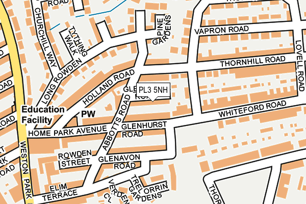 PL3 5NH map - OS OpenMap – Local (Ordnance Survey)