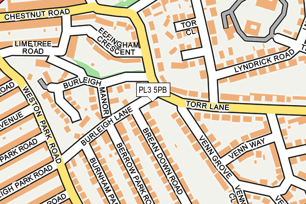 PL3 5PB map - OS OpenMap – Local (Ordnance Survey)