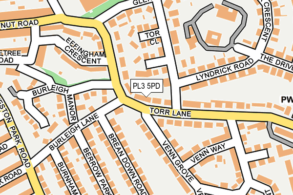 PL3 5PD map - OS OpenMap – Local (Ordnance Survey)