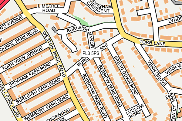 PL3 5PS map - OS OpenMap – Local (Ordnance Survey)
