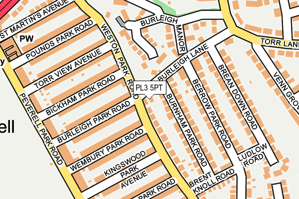 PL3 5PT map - OS OpenMap – Local (Ordnance Survey)