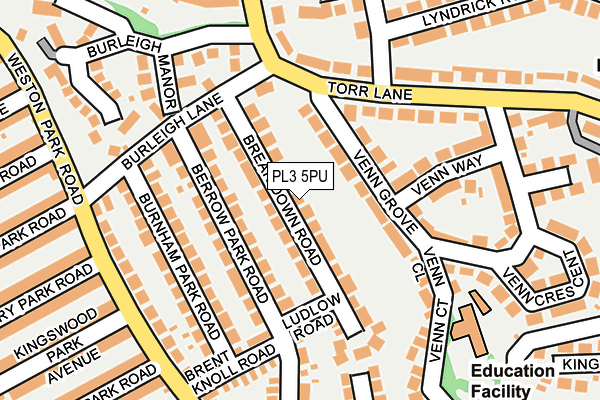 PL3 5PU map - OS OpenMap – Local (Ordnance Survey)