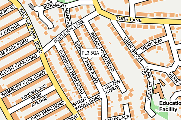 PL3 5QA map - OS OpenMap – Local (Ordnance Survey)