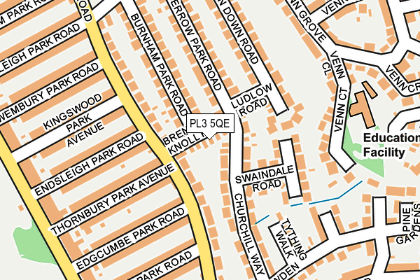 PL3 5QE map - OS OpenMap – Local (Ordnance Survey)