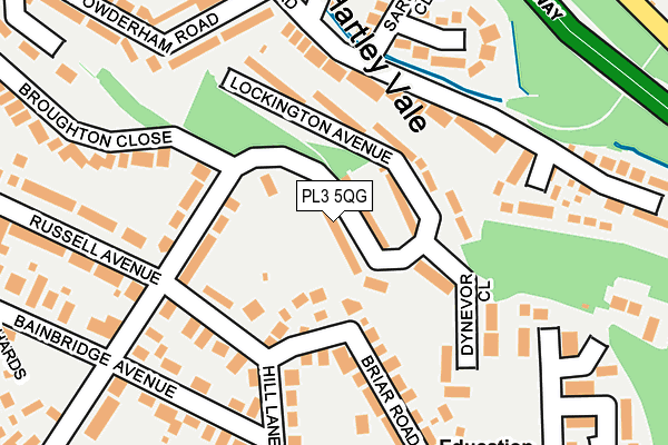 PL3 5QG map - OS OpenMap – Local (Ordnance Survey)