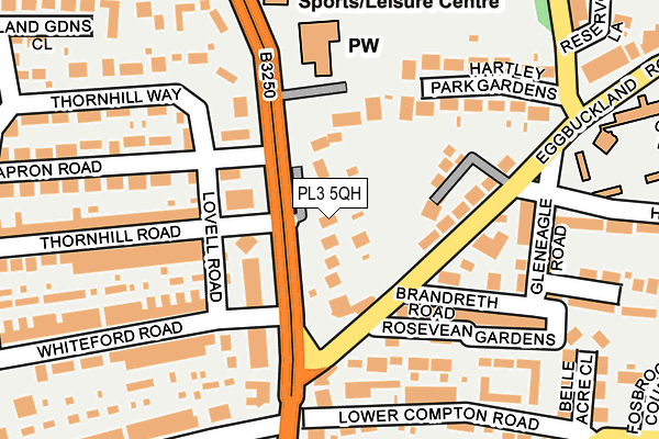 PL3 5QH map - OS OpenMap – Local (Ordnance Survey)