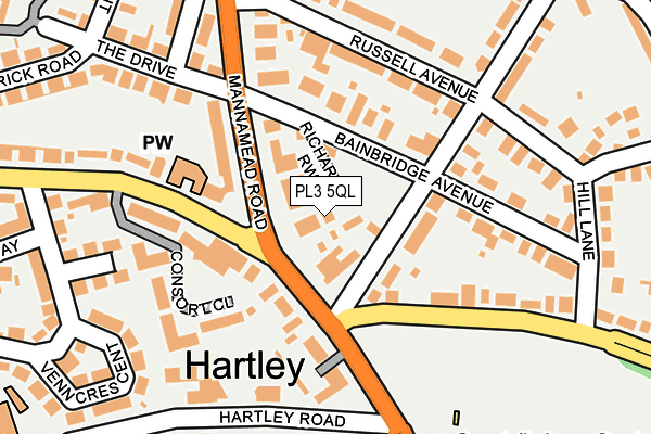 PL3 5QL map - OS OpenMap – Local (Ordnance Survey)