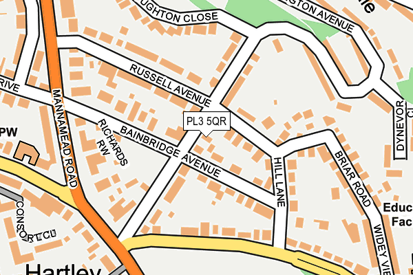 PL3 5QR map - OS OpenMap – Local (Ordnance Survey)