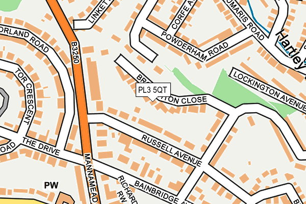 PL3 5QT map - OS OpenMap – Local (Ordnance Survey)