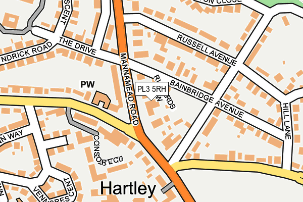 PL3 5RH map - OS OpenMap – Local (Ordnance Survey)