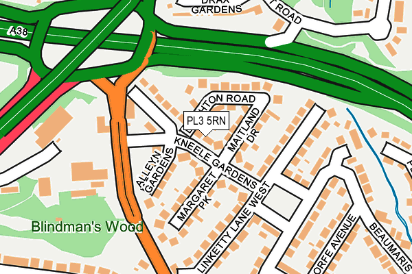 PL3 5RN map - OS OpenMap – Local (Ordnance Survey)