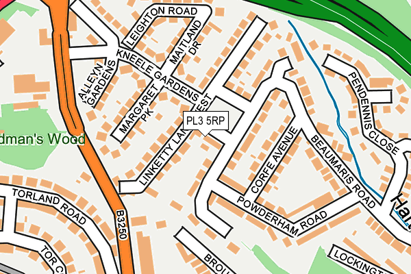 PL3 5RP map - OS OpenMap – Local (Ordnance Survey)